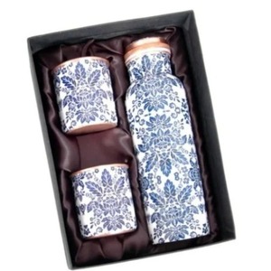 ชุดขวดทองแดงแบบพกพา รักษาสิ่งแวดล้อม ความจุขนาดใหญ่ สำหรับดื่มน้ำเพื่อสุขภาพ เหมาะสำหรับใช้ที่บ้าน ที่ทำงาน และรับประทานอาหาร - Product Image 1