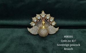 Broche de Pluma para Hombre 437 con Perla de Agua Dulce y Circonita Cúbica, Chapado en Latón e Imitación de Perla, Engaste de Garra, Ideal para Bodas y Fiestas - Product Image 4