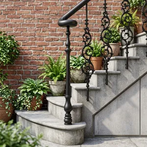 Premium Iron Hand <b>Railing</b> with Decorative Metal Design for Staircases Balconies Gardens Residential Properties and Modern Commer - Product Image 4