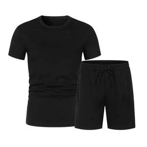 Conjuntos Deportivos de Verano para Hombre, Venta al por Mayor, Camiseta y Pantalones Cortos con Logotipo Personalizado, Ropa Deportiva para Gimnasio, Correr, Entrenamiento - Product Image 1