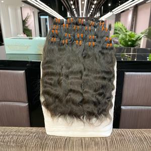 Cabello humano virgen brasileño e indio crudo sin procesar Paquetes de ondas suaves rectos naturales de grado 12A Doble dibujado Alibaba-com - Product Image 2