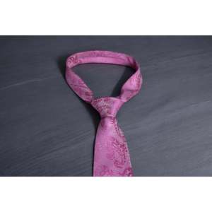 Corbata de Seda Rosa con Diseño Paisley |   Corbata Elegante Tejida para Hombre |   Negocios Formales |   Boda |   Fiesta |   Accesorio de Regalo Elegante y de Primera Calidad - Product Image 1