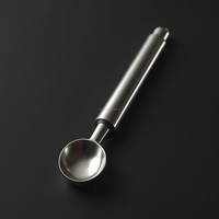 Professionele Kwaliteit Ss Primeur Met Grip Food Safe Roestvrijstalen Gebruiksvoorwerp Voor Ijs Sorbet Gelato Fruit Deegrestaurants
