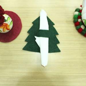 Porte-couverts en feutre de laine écologique pour Noël, décoration de table festive réutilisable - Product Image 3