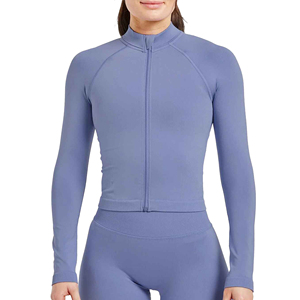 Women's <b>Lightweight</b> Breathable Full Zip Athletic Gym <b>Jacket</b> for Outdoor <b>Running</b> & Fitness Yoga Workout Skinny Fit Front Logo - Product Image 5