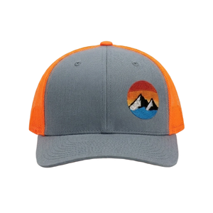 Custom Branding Trucker Hat Mesh Back Snapback <b>Cap</b> Embroidered <b>Mountain</b> Patch Outdoor Hat - Product Image 1