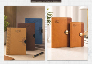 PU Leather Premium Loose Leaf Notebook Magnetic <b>Ring</b> <b>Binder</b> Business Journal Gift Set Custom Logo Printing Durable Long Lasting - Product Image 6