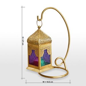 Latest Hot Selling Gold Mini Metal <b>Tea</b> <b>light</b> Candle Holder <b>Lantern</b> with Stand for Ramadan Tabletop Home Decorations - Product Image 6