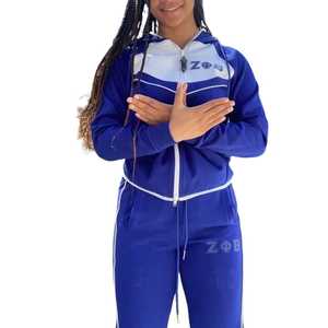 Pantalon de jogging en molleton Zeta Phi Beta bleu roi pour femme – Tenue décontractée confortable style streetwear sororité grecque - Product Image 2