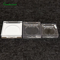 Boîtes de rangement transparentes personnalisées pour cosmétiques 5G, en plastique PET noir, pour fard à joues et illuminateur, fabrication OEM