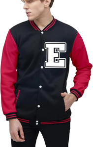 Chaqueta Bomber Universitaria de Baloncesto Personalizada para Hombre, Estilo Letterman, con Cierre Frontal, Cálida para Invierno, de Poliéster/Algodón, Bordada - Product Image 4