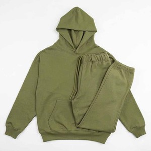 Conjunto Deportivo Urbano para Hombre, Estilo Casual, Mezcla de Algodón y Poliéster, Corte Holgado, Dos Piezas, Gris Melange - Product Image 6