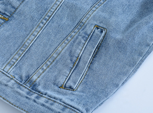 Vestes en jean décontractées pour femmes, couleur unie, haute qualité, manches longues, grandes tailles, vêtements d'extérieur - Product Image 4