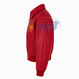 Veste universitaire personnalisée en cuir PU violet NSPDK pour femmes, respirante, coupe-vent, vêtement d'extérieur d'hiver, veste en cuir - Product Image 2