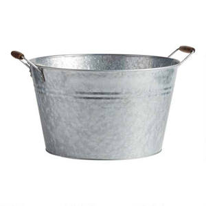 Nouvelle arrivée de bière en métal bac à glace galvanisé simple et attrayant prix le moins cher avec poignées - Product Image 1
