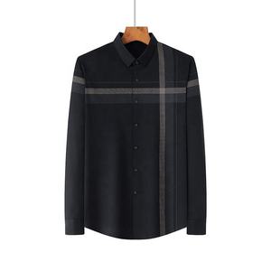 Men's Striped Dress Shirt Long Sleeve Turn-Down Collar Woven Poplin Smart Casual Autumn Formal Button Up Shirt - Product Image 2