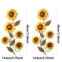 Décoration murale moderne en métal en forme de tournesol pour le salon avec support mural