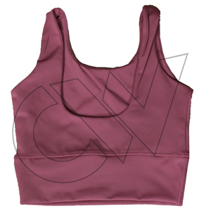 New Fashion High Quality <b>Plus</b> <b>Size</b> Women's Plum Color Sports Bra High Support Cross Back Design Breathable Four-Way Front - Product Image 1