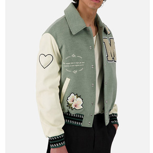 Wholesale Varsity <b>Jacket</b> Chenille Embroidery <b>Men</b> College Leather Sleeves Custom <b>Baseball</b> <b>Jacket</b> <b>Men</b> - Product Image 4