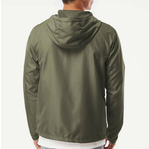 Veste coupe-vent à capuche pour homme, légère, respirante, zippée, imperméable, pour la course à pied et les activités de plein air - Product Image 3