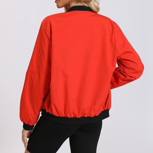 Chaqueta Bomber Cortavientos de Manga Larga, Tejida, Transpirable, para Mujer, con Logotipo Personalizado, Diseño OEM, Ligera - Product Image 2