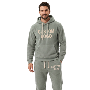 Survêtement d'hiver personnalisé pour hommes, à capuche et fermeture éclair intégrale, en coton, vente en gros pour les boutiques américaines, faible MOQ, veste de survêtement rétro - Product Image 2