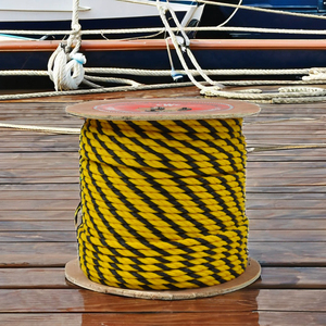 Cuerda trenzada azul degradable hecha en India de poliéster PP Danline cuerda de pesca PP Danline y cuerda Marina hecha de nylon poliéster - Product Image 1