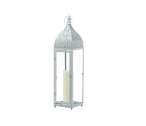 New Magnificent Floor & Home Decorative Centerpiece Stylish Metal & Glass <b>Lantern</b> for Home Decoration In <b>Silver</b> Finished - Product Image 1
