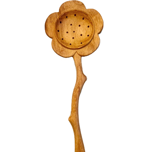 ผู้จัดจำหน่ายช้อนตักเมล็ดทานตะวันแบบมีร่อง วัสดุไม้จากเวียดนาม สำหรับทำอาหารและกรองน้ำ พร้อมสลักโลโก้ด้วยเลเซอร์ - Product Image 1