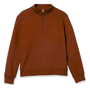 Sweat-shirts pour hommes, sweat-shirt à fermeture éclair pour l'hiver, respirant, écologique, polyester/coton, manches longues, col montant, logo personnalisé - Product Image 3