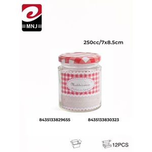 Frasco de Vidrio de 12U y 250CC, Botella de Vidrio Premium de 12U, Botella de Vidrio para Almacenamiento o Decoración - Product Image 1