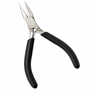 Pince à bijoux professionnelle en acier inoxydable de 5 pouces à pointe conique et poignée noire pour le cintrage de fils et la pose de bijoux DIY - Product Image 1