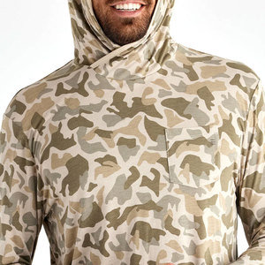 Chemise de pêche à manches longues camouflage pour homme, protection solaire UPF 50, anti-UV, pull-over - Product Image 4