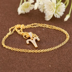 Elegant Design Aries Zodiac Lab Grown Diamond Pendant <b>Necklace</b> Lab Created Diamond Pendent <b>Necklace</b> for Women"s - Product Image 1