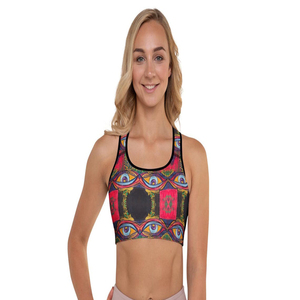 Vêtements de sport grande taille personnalisés avec logo, soutien-gorge de sport à dos croisé et rembourrage frontal pour filles - Product Image 1