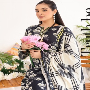 Bordado Bin Hameed Vol VARSHA Ropa india y pakistaní Vestido de mujer Salwar Kameez Trajes de tres piezas de Pakistán - Product Image 2