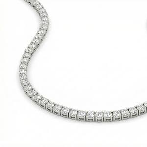 สร้อยคอเทนนิสเพชรทรงกลมเพาะเลี้ยงในห้องปฏิบัติการ 18 นิ้ว ทองคำขาว 14K เครื่องประดับทันสมัยสำหรับทุกเพศ สร้อยคอเทนนิสเพชร D VVS เพาะเลี้ยงในห้องปฏิบัติการ - Product Image 6