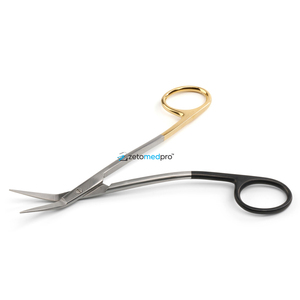 Tijeras Dentales Anguladas TC Gold One Blade SuperCut Dean, Fabricadas con Acero Inoxidable de Alta Calidad y Carburo de Tungsteno, Instrumental Quirúrgico ENT - Product Image 1