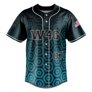 Baseball Jersey Men's Sublimated Geometric Print Moisture Wicking 100% <b>Polyester</b> Short Sleeve Regular Fit Adult All Seasons - Product Image 2