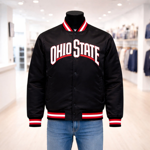 Veste en satin de style Letterman pour homme, best-seller |   Veste de baseball en satin de soie 100% haute qualité avec broderie personnalisée - Product Image 3