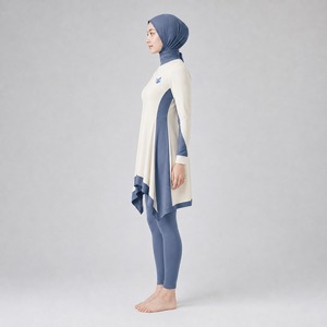 Modest Burkini Set for Women Full Coverage Long Sleeve Swimwear Quick Dry Beach Pool Bathing <b>Suit</b> Modest Burkini Set - Product Image 2
