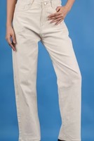Jean en denim taille haute pour femme petite et grande taille - Longueur genou, coupe ajustée vintage, coton écologique