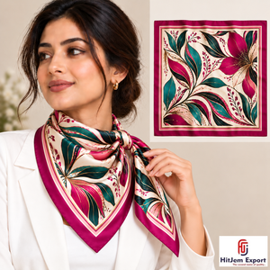 Luxury Custom Printed <b>Scarf</b> Manufacturer OEM ODM Lightweight <b>Silk</b> Feel Digital Print Hijab Head Wrap Shawl Wholesale Supplier - Product Image 4
