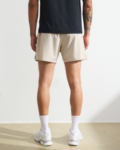 Men Quick Dry Fleece Shorts Zipper Pocket <b>Elastic</b> Waist Drawstring Stretch Gym Running Shorts Lightweight Training OEM ODM - Product Image 3