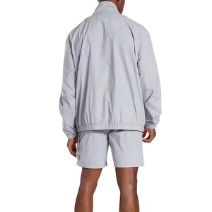 2026 Lightweight Waterproof Custom Nylon Windbreaker Short Set Zipper Closure Jogging Running Sets For <b>Men</b> - Product Image 4