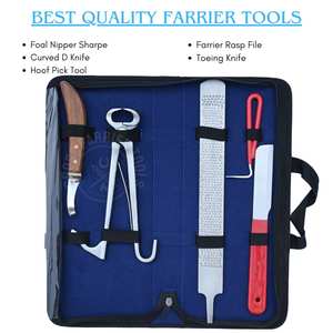 Kit d'outils de fermeur avec coupe-ongles pour poulets de ferme, couteau à ongles à lame en D pour le soin des ongles, couteau à ongles à poignée rouge, râpe et cure-ongles - Product Image 2