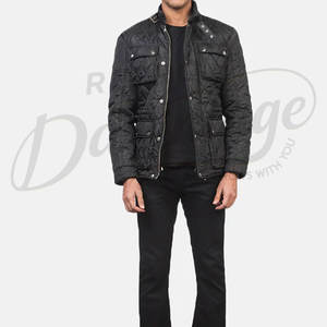 Chaqueta acolchada de hombre Premium Black Diamond con múltiples bolsillos, corte ajustado, acolchada, clásica, informal, con cremallera, para invierno. - Product Image 4