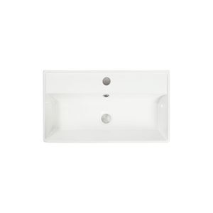 Lavabo Bianco Lucido da 21,6 Pollici Solo Vasca 24V06PB21 per Bagni - Product Image 1