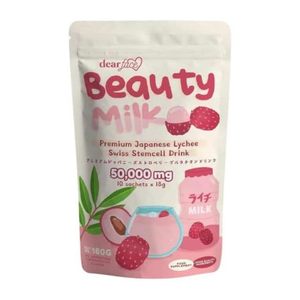 บิวตี้มิลค์ พรีเมี่ยม เครื่องดื่มสเต็มเซลล์ลิ้นจี่ญี่ปุ่น 180 กรัม (18 กรัม x 10 ซอง) - Product Image 1