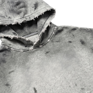 Sudadera con Capucha Extra Grande para Hombre, Lavada al Ácido, 100% Algodón, Estilo Desgastado, Efecto Desteñido por el Sol, Ropa Urbana - Product Image 2